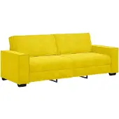 vidaXL Canapé à 3 places Jaune 180 cm Velours