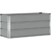 vidaXL Jardinière Gris Clair 100 X 40 X 45 Cm Acier