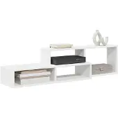 vidaXL Support TV mural 120x25x28,5cm bois composite