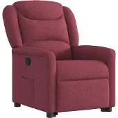 vidaXL Fauteuil relax avec releveur électrique Tissu rouge vin