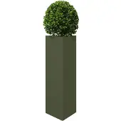 vidaXL Jardinière vert olive triangulaire 30x26x75 cm acier