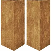 vidaXL Jardinières 2 pcs triangulaire acier résistant aux intempéries