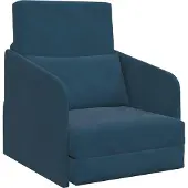 vidaXL Canapé-Lit Bleu 65 x 80 x 83 cm Velours