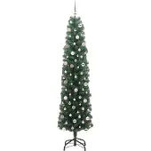 vidaXL Sapin de Noël artificiel Vert 240 cm PVC et acier et plastique