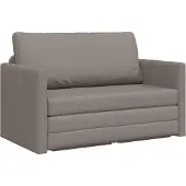vidaXL Canapé-lit 110cm tissu taupe
