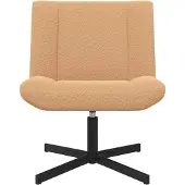 vidaXL Chaise pivotante Beige 63 x 75 x 76 cm Peau de mouton
