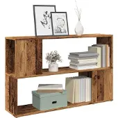 vidaXL Bibliothèque vieux bois 100x24x63 cm bois d'ingénierie