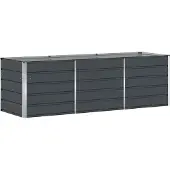 vidaXL Jardinière Anthracite 240 X 80 X 75 Cm Acier