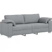 vidaXL Canapé avec coussin Gris clair 219 x 77 x 82 cm tissu