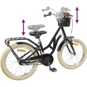 vidaXL Vélo enfant 24 pouces pour 8-12 ans noir