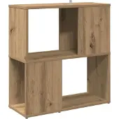 vidaXL Bibliothèque chêne artisanal 60x24x63 cm bois d'ingénierie