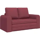 vidaXL Canapé-lit 60cm vin rouge tissu