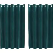 vidaXL Rideaux occultants 2 pcs vert foncé 140 x 140 cm velours