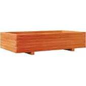 vidaXL Jardinière cire marron 110x60x26,5 cm bois de pin massif