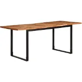 vidaXL Table de salle à manger 180x90x75 cm en bois massif d'acacia
