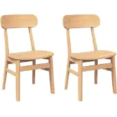 vidaXL Chaises de salle à manger 2 pcs. Bois massif d'hévéa