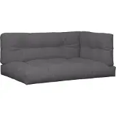vidaXL Coussins de palette lot de 3 anthracite tissu