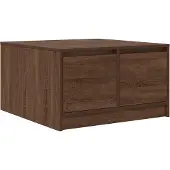 vidaXL Table basse avec tiroirs, aspect chêne brun 70,5x70x40 cm