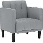 vidaXL Fauteuil avec accoudoirs gris clair 53 cm Tissu