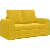 vidaXL Canapé-lit jaune 148 x 71 x 83 cm velours