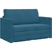 vidaXL Canapé-Lit Bleu 124 x 204 x 61 cm Velours