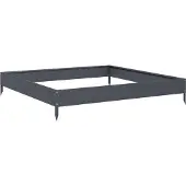 vidaXL Lit surélevé Anthracite 100x100x18,5 cm Acier