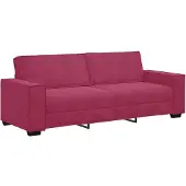 vidaXL Canapé 3 places , rouge vin, 220 x 78 x 84 cm, velours