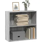 vidaXL Bibliothèque sonoma gris 80x30x77 cm bois d'ingénierie