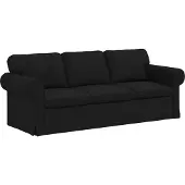 vidaXL Ensemble de canapé , 2 pièces, couleur noire, revêtement en tissu