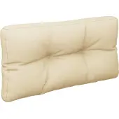 vidaXL Coussin de palette beige 80x40x12 cm tissu
