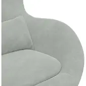 vidaXL Fauteuil œuf Gris clair 63 x 73 x 90 cm Velours