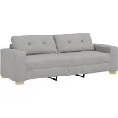 vidaXL | Canapé 3 places | avec coussins gris nuageux Tissu