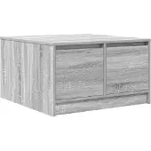 vidaXL Table basse avec tiroirs Gris Sonoma 70,5x70x40 cm