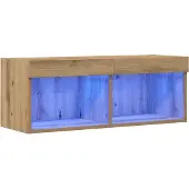 vidaXL Ensemble de meubles TV , 80 x 30 x 30 cm, imitation chêne artisanal, panneaux de particules