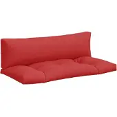 vidaXL Coussins de palette lot de 2 rouge tissu