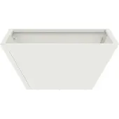 vidaXL Cache-pot de jardin Blanc 35 x 35 x 15 cm Acier laminé à froid