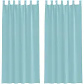 vidaXL Voile Rideaux avec passants 2 pcs. Turquoise 140x225 cm