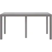 vidaXL Table de jardin gris clair 150 x 100 x 73 cm Poly-Rattan