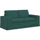 vidaXL Canapé 2 pcs Vert foncé Mét¿¿