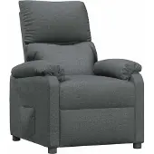 vidaXL Fauteuil relax gris foncé Tissu