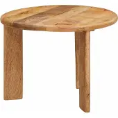 vidaXL Tables basses gigognes, lot de 2, marron, bois massif de manguier
