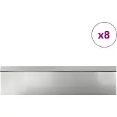 vidaXL : Clôture anti-limaces, 12 pièces, 100 x 3,5 x 25 cm, acier galvanisé