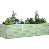 vidaXL Jardinière Vert Pastel 195 X 100 X 45 Cm Acier Galvanisé