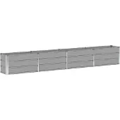 vidaXL Jardinière Gris Clair 320 X 40 X 45 Cm Acier