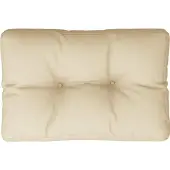 vidaXL Coussin de palette beige 60x40x12 cm tissu