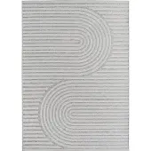 Morhane Desert Dek tapis d'extérieur tissage plat rectangle 140x200cm gris