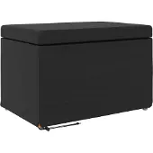 vidaXL Tabouret noir 61 x 41 x 40 cm en similicuir et bois d'ingénierie