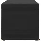 vidaXL Tabouret noir 61 x 41 x 40 cm en similicuir et bois d'ingénierie
