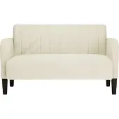 vidaXL Canapé deux places crème 109 cm velours