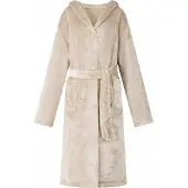 vidaXL Peignoir avec capuche Beige xxl Flanelle